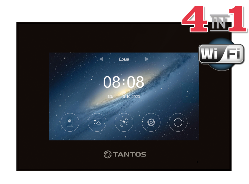 Монитор видеодомофона Tantos Marilyn HD Wi-Fi IPS (Black)